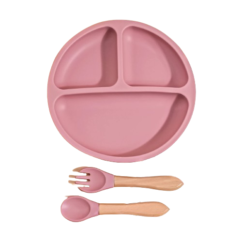 Ensemble d'alimentation pour bébé en silicone 3 pièces